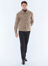 Blended wool tweed jacket