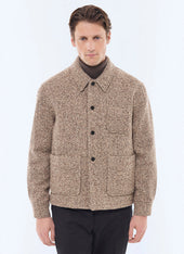 Blended wool tweed jacket
