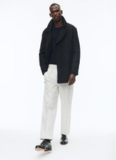 Woolen cloth pea coat