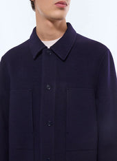 Double-faced wool overcoat
