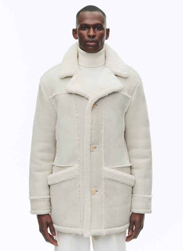 Sheepskin 3-button coat