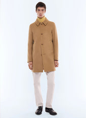 Woolen Cloth Coat With Officer Collar