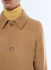 Woolen Cloth Coat With Officer Collar