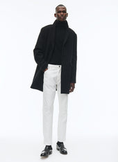 Fitted wool broadcloth coat