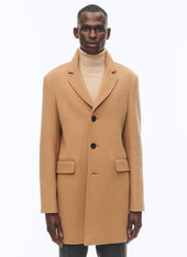 Wool broadcloth fitted coat
