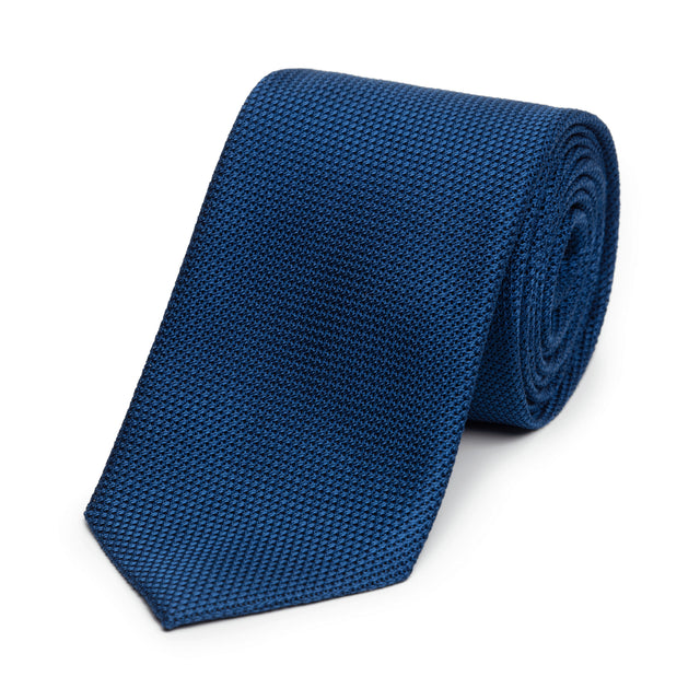 Cobalt Grenadine Silk Tie