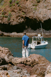 the whisper twill shirt in blue