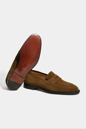 Suede Penny Loafers Made In Italy