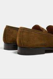 Suede Penny Loafers Made In Italy