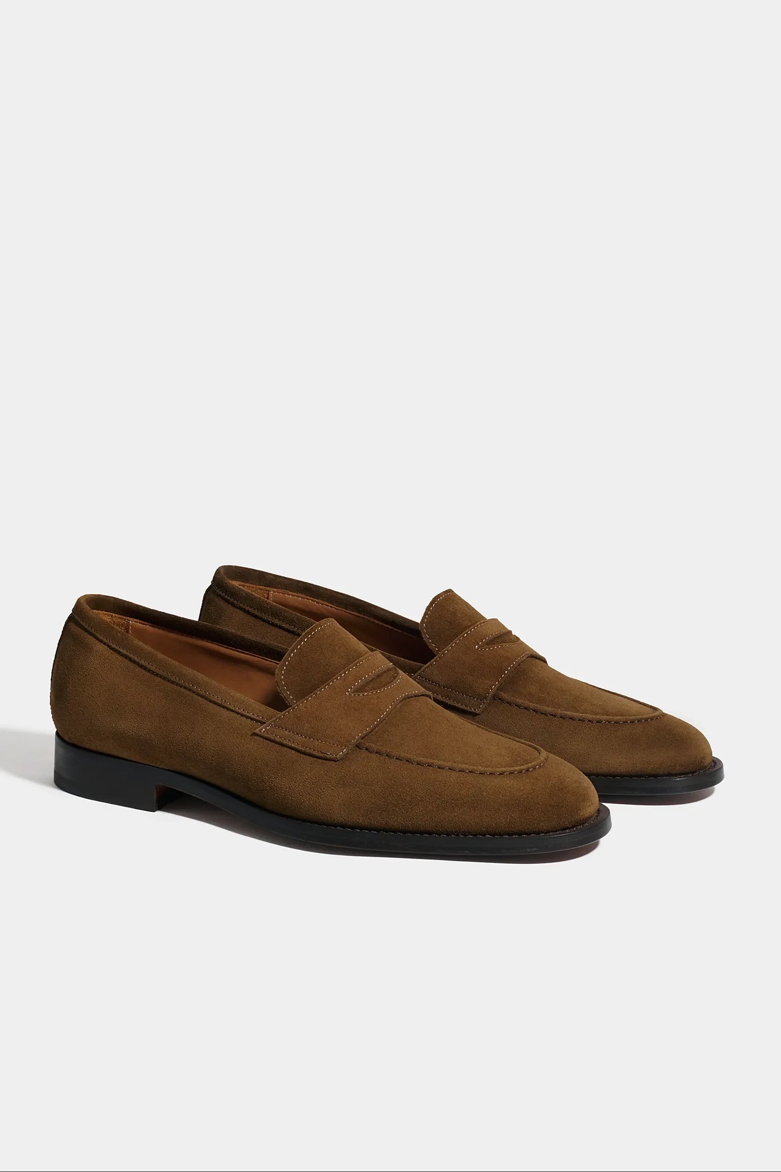 Suede Penny Loafers Made In Italy