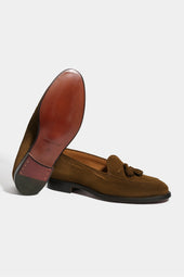 Suede Tassel Loafers Made In Italy