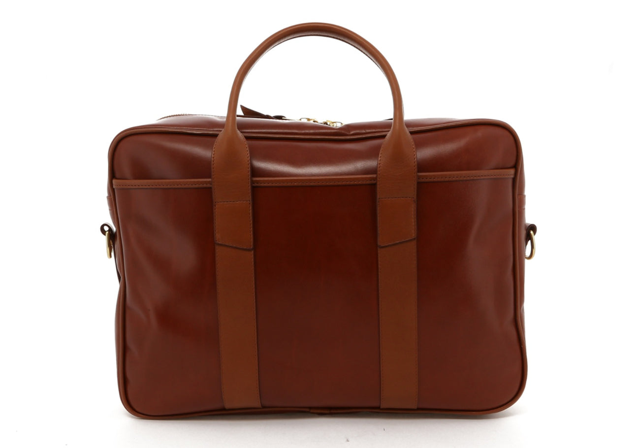 Commuter Briefcase - Cognac Calf / Cognac Trim