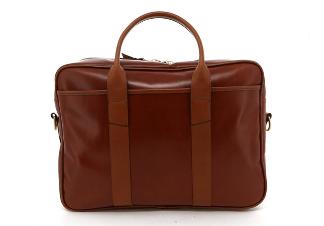 Commuter Briefcase - Cognac Calf / Cognac Trim