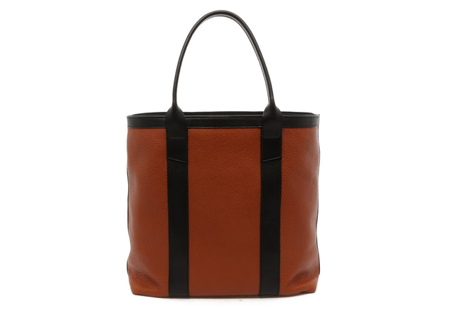 Tall Tote - Cognac/Black Trim - Black Interior - Pebbled