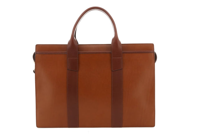 Single Zip-Top - Cognac / Chestnut - Belting Leather