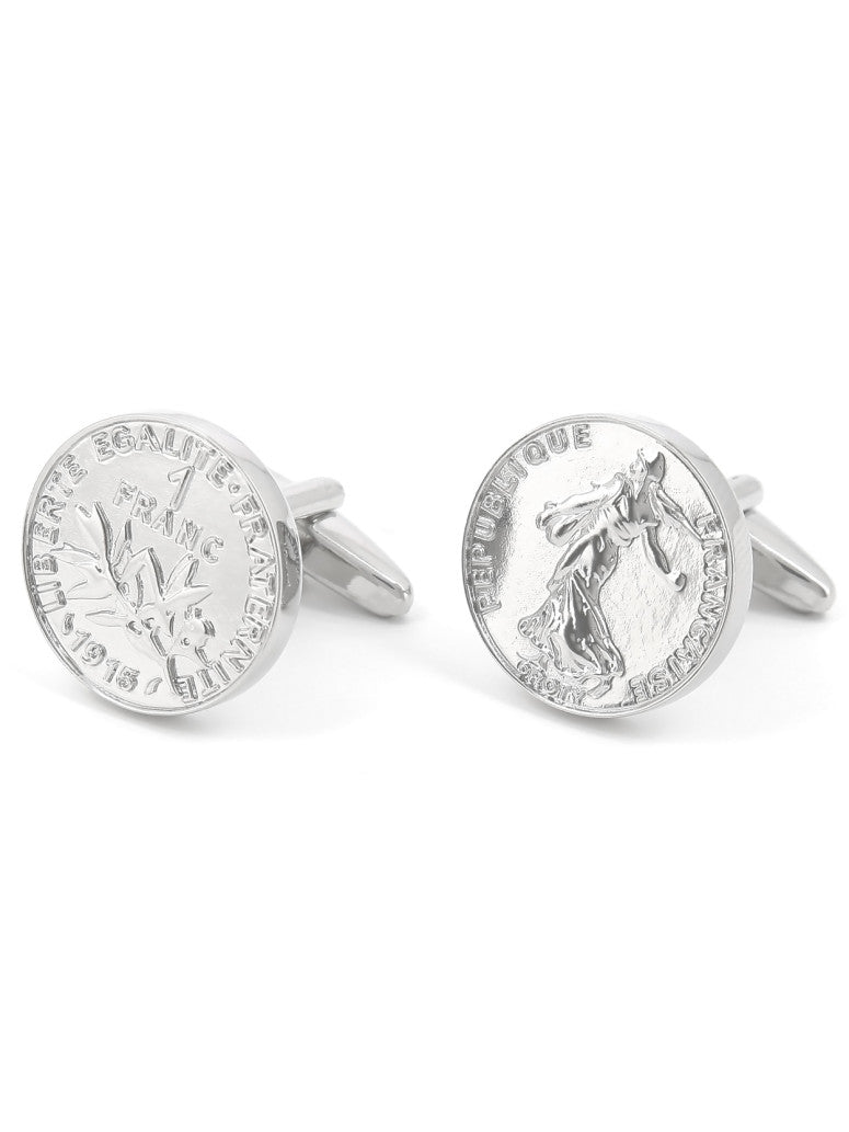 Coin Cufflinks Franc