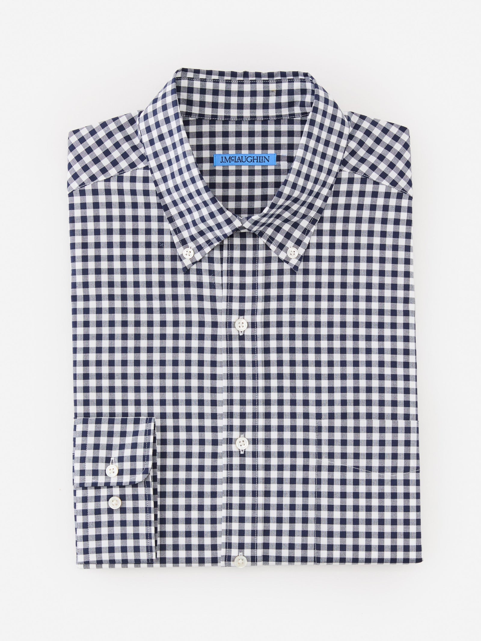 White Gingham Collis Classic Fit Shirt Men S Shirts J Mclaughlin