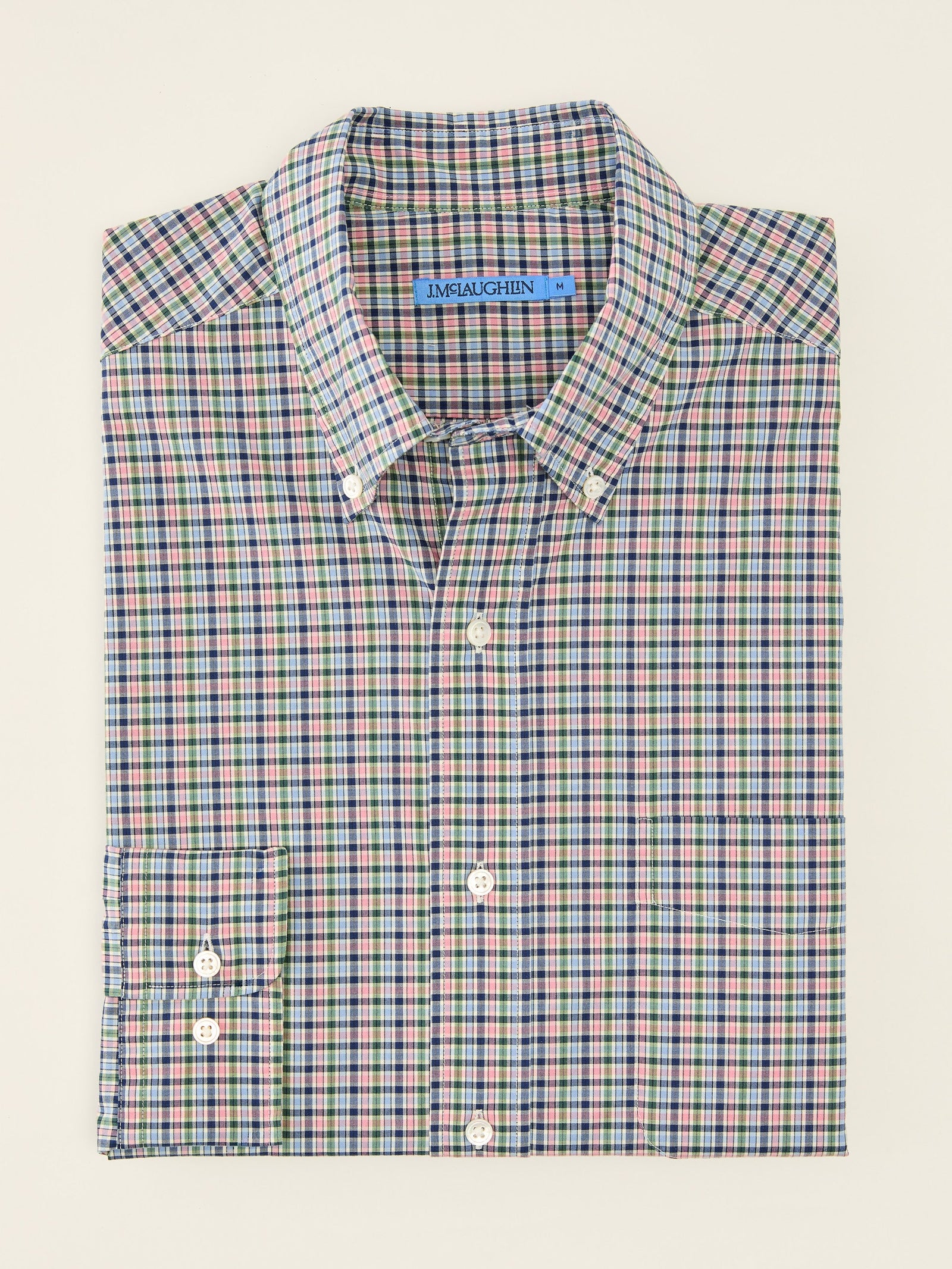 Green Blue Pink Plaid Collis Classic Fit Shirt Men S Shirts J Mclaughlin
