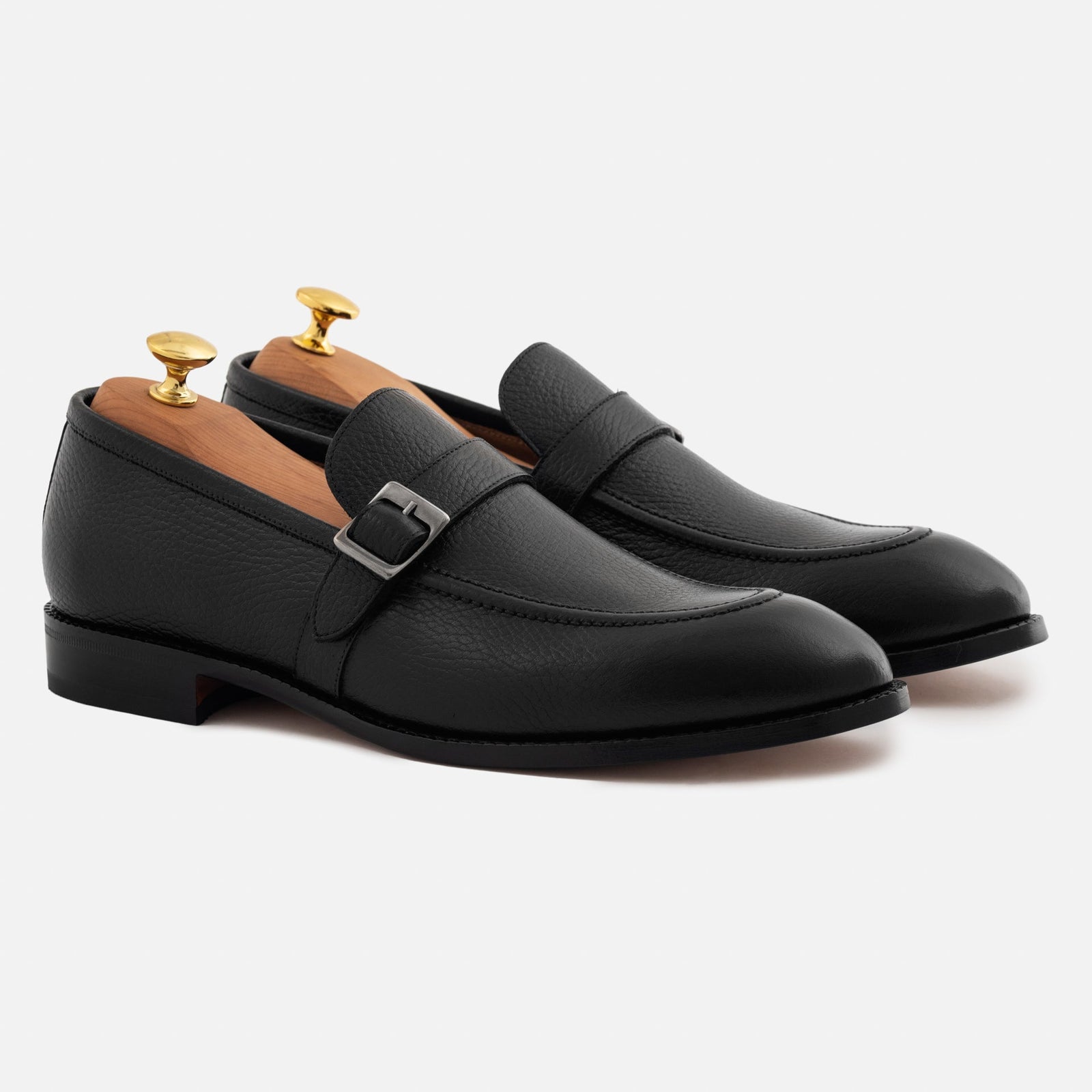 Archie Belted Loafer Men S Pebbled Leather
