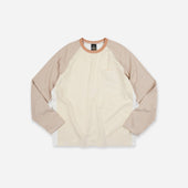 COLOUR BLOCK RAGLAN T-SHIRT - IVORY