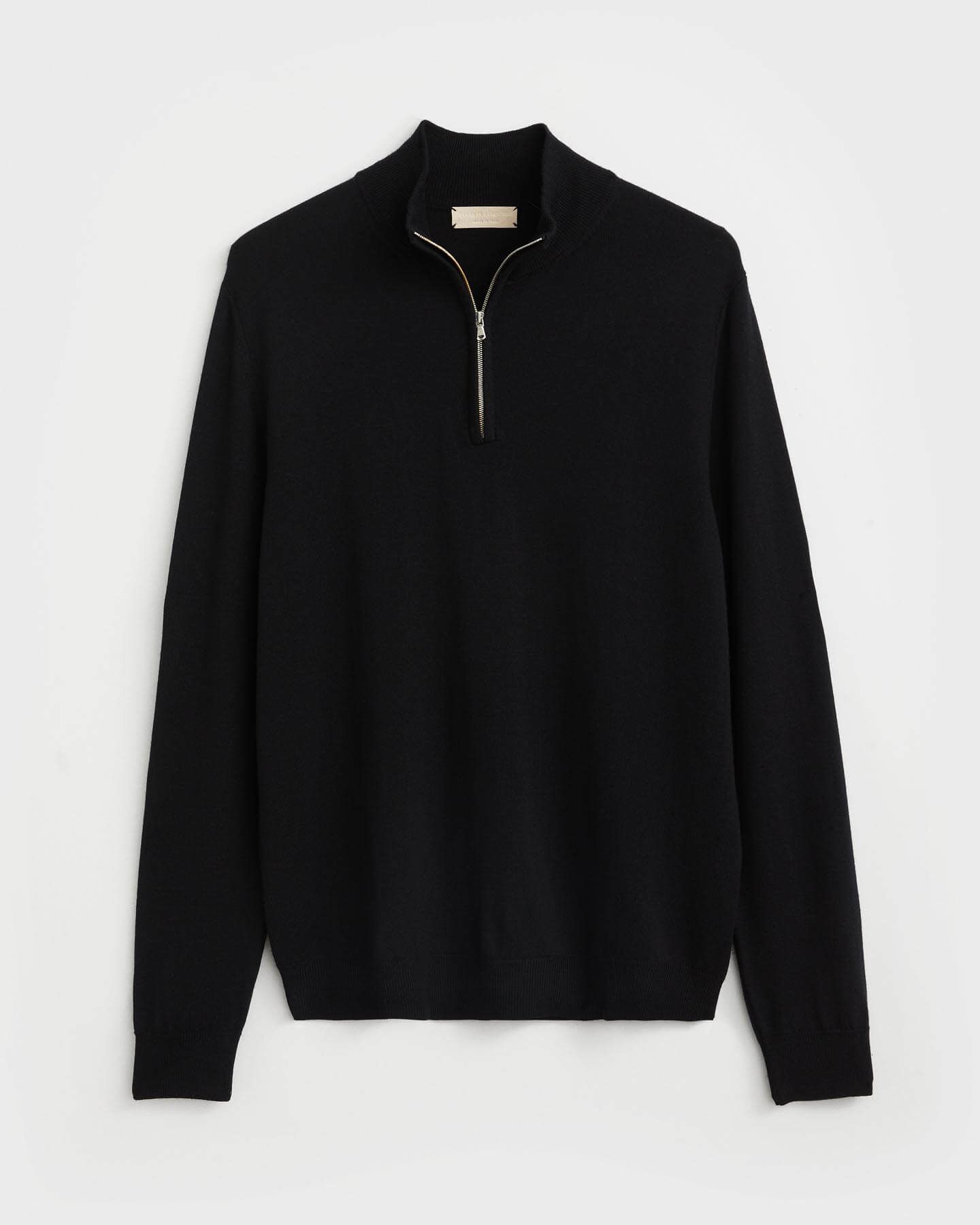 Trento Wool And Cashmere Unisex Half Zip Pullover Sweater