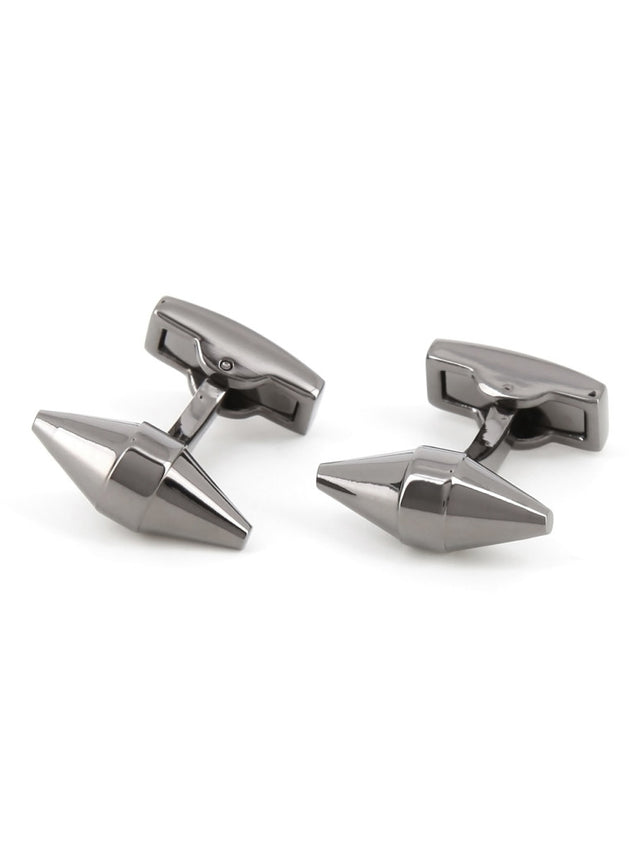 Conical gunmetal cufflinks Maringa