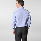 Contemporary Fit End On End Cotton Shirt With Classic Collar Two Button Cuff