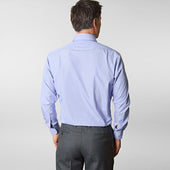 Contemporary Fit End On End Cotton Shirt With Cut Away Collar Two Button Cuff