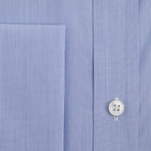 Contemporary Fit Hairline Stripe Sea Island Quality Cotton Shirt With Classic Collar Double Cuff