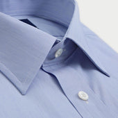 Contemporary Fit Hairline Stripe Sea Island Quality Cotton Shirt With Classic Collar Double Cuff