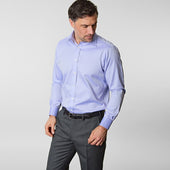 Contemporary Fit Oxford Sea Island Quality Cotton Shirt With Classic Collar Double Cuff