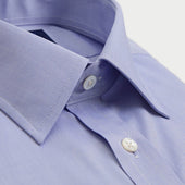 Contemporary Fit Oxford Sea Island Quality Cotton Shirt With Classic Collar Double Cuff