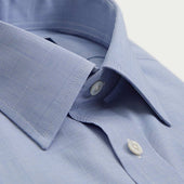 Contemporary Fit Prince Of Wales Check Cotton Shirt With Classic Collar Double Cuff