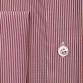 Contemporary Fit Fine Bengal Stripe Sea Island Quality Cotton Shirt With Classic Collar Double Cuff