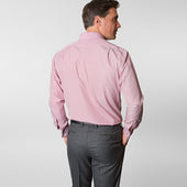 Contemporary Fit Fine Bengal Stripe Sea Island Quality Cotton Shirt With Classic Collar Double Cuff