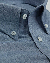 Contemporary Fit Fleck Shirt With Button Down Collar Two Button Cuff