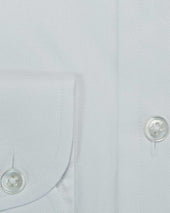 Contemporary Fit Plain Cotton Shirt With Button Down Collar Two Button Cuff