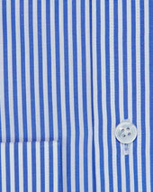 Contemporary Fit Bengal Stripe Cotton Shirt With Classic Collar Two Button Cuff
