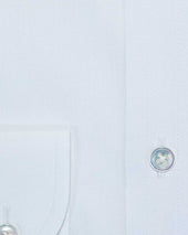 Contemporary Fit Plain Cotton Poplin Shirt With Classic Collar Two Button Cuff