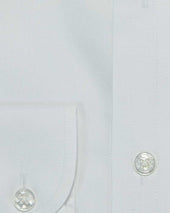 Contemporary Fit Plain Oxford Cotton Shirt With Concealed Button Down Collar Two Button Cuff