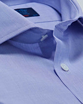 Contemporary Fit End On End Cotton Shirt With Cut Away Collar Double Cuff