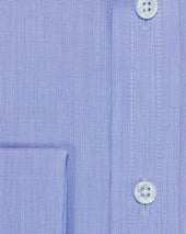 Contemporary Fit End On End Cotton Shirt With Cut Away Collar Double Cuff