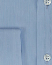 Contemporary Fit Hairline Stripe Cotton Poplin Shirt With Cut Away Collar Double Cuff