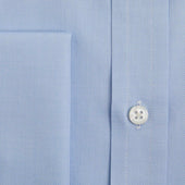 Contemporary Fit Light Oxford Sea Island Quality Cotton Shirt With Classic Collar Double Cuff