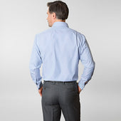 Contemporary Fit Bengal Stripe Cotton Shirt With Classic Collar Two Button Cuff