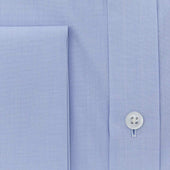 Contemporary Fit Plain Sea Island Quality Cotton Shirt With Cut Away Collar Double Cuff