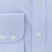 Contemporary Fit Plain Sea Island Quality Cotton Shirt With Cut Away Collar Two Button Cuff