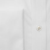 Contemporary Fit Plain Fine Twill Cotton Shirt With Cut Away Collar Double Cuff