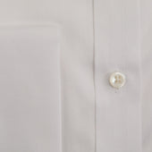 Contemporary Fit Fine Twill Cotton Shirt With Classic Collar Double Cuff