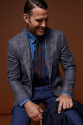 Italian Blazer - Wool/Silk - Melange Charcoal